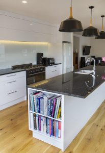 White Kitchen Peninsula with storage | Jag Kitchens